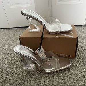 ZARA clear vinyl heels